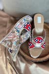 Buy_Fuchsia_Multi Color Embroidery Floral Kiss Wedges _at_Aza_Fashions