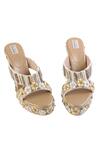 Buy_Fuchsia_White Embroidery, Beads Sunshine Wedges _Online_at_Aza_Fashions