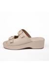 Schon Zapato_Beige Buckle Detail Wedges _Online_at_Aza_Fashions