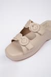 Buy_Schon Zapato_Beige Buckle Detail Wedges _Online_at_Aza_Fashions