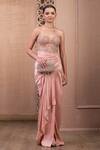 Buy Tarun Tahiliani Pink Crepe Crystals, Embroidery Sweetheart Neck Hand Corset With Skirt at Aza Fashions Buy_Tarun Tahiliani_Pink Crepe Crystals, Embroidery Sweetheart Neck Hand Corset With Skirt_at_Aza_Fashions
