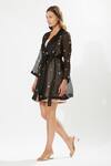 Buy_Meadow_Black Silk, Cotton, Organza Embroidery Moonray Flower Coat Dress With Slip _Online_at_Aza_Fashions