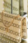 House of Bio_Gold Embellished Chloe Crystal Stone Clutch _Online_at_Aza_Fashions