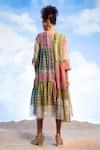 Shop_CAPISVIRLEO_Multi Color Cotton V-neck Karamia Tie-dye Print Dress _at_Aza_Fashions