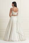 Shop Ikshita Choudhary White Organza, Satin Sequins, Embroidery Scoop Neck Floral Hand Lehenga Set at Aza Fashions Shop_Ikshita Choudhary_White Organza, Satin Sequins, Embroidery Scoop Neck Floral Hand Lehenga Set _at_Aza_Fashions