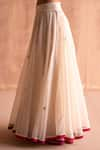 Buy_Swatti Kapoor_White Woven Striped Silk Organza With Yarn Dyed Darsh Lehenga Skirt 