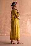 Buy Swatti Kapoor Yellow 40gm Chanderi Printed And Hand Embroidered Nitya Yoke Tunic Buy_Swatti Kapoor_Yellow 40gm Chanderi Printed And Hand Embroidered Nitya Yoke Tunic