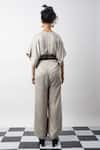 Shop_Meesa_Grey Plain V Neck Jumpsuit  _at_Aza_Fashions