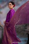 Meesa_Purple Silk, Cotton, Placed Moon Kurta Sharara Set _Online_at_Aza_Fashions