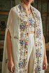 Buy_Sayisha_White Georgette Hand Embroidery Floral Blouse Bloom Border Jacket Palazzo Set _Online_at_Aza_Fashions