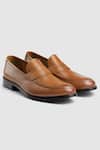 Buy_HATS OFF ACCESSORIES_Brown Leather Front Cutout Shoes  _at_Aza_Fashions