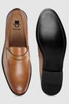 Shop_HATS OFF ACCESSORIES_Brown Leather Front Cutout Shoes  _at_Aza_Fashions