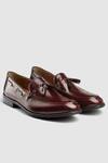 Buy_Hats Off Accessories_Maroon Leather Round Toe Shoes  _at_Aza_Fashions