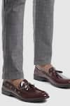 Shop_Hats Off Accessories_Maroon Leather Round Toe Shoes  