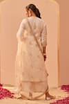 Sheetal Batra_Ivory Kurta And Palazzo Silk Chanderi Embroidery Tilla Band Collar Zaniab Set _Online_at_Aza_Fashions