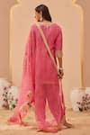 Sheetal Batra_Pink Kurta Silk Chanderi Embroidery Tilla Round Nafisah Salwar Set _Online_at_Aza_Fashions