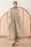 Buy_Gulabo Jaipur_Off White Cotton Printed Floral Round Abaya Anarkali Pant Set For Women_at_Aza_Fashions