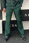 Shop_Nirmooha_Emerald Green Crepe Plain Solid Baggy Pant _Online_at_Aza_Fashions