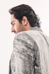 Buy_Nirmooha_White Velvet Printed Forest Blazer _Online