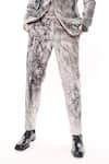 Buy_Nirmooha_White Velvet Printed Forest Pant _Online_at_Aza_Fashions