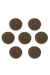 Cosa Nostraa_Gold Spiral Stardust Carved Buttons - Set Of 7 _Online_at_Aza_Fashions