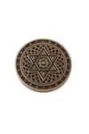 Buy_Cosa Nostraa_Gold Spiral Stardust Carved Buttons - Set Of 7 _Online_at_Aza_Fashions