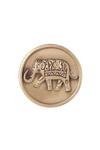 Cosa Nostraa_Gold Royal Elephant Carved Buttons - Set Of 5 _Online_at_Aza_Fashions