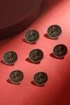 Buy_Cosa Nostraa_Gold Nobel King Buttons - Set Of 7 _at_Aza_Fashions