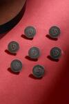 Buy_Cosa Nostraa_Gold Triangle Power Carved Buttons - Set Of 7 _at_Aza_Fashions