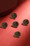 Buy Cosa Nostraa Gold Nobel King Buttons - Set Of 5 at Aza Fashions Buy_Cosa Nostraa_Gold Nobel King Buttons - Set Of 5 _at_Aza_Fashions