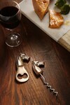 Buy_Amoliconcepts_Brown Stainless Steel Horse Bottle Opener And Cork Screw Set_at_Aza_Fashions