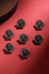 Buy_Cosa Nostraa_Gold Regal Defenders Carved Buttons - Set Of 7 _at_Aza_Fashions