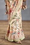 Torani_Beige Handwoven Chanderi Printed Badami Mridhini Saree With Blouse  _at_Aza_Fashions