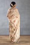 Shop_Torani_Beige Handwoven Chanderi Printed Badami Mridhini Saree With Blouse  _at_Aza_Fashions