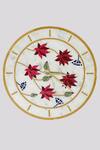 Buy Kaksh Studio White Marble Lotus Inlay Wall Clock at Aza Fashions Buy_Kaksh Studio_White Marble Lotus Inlay Wall Clock_at_Aza_Fashions