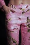 Buy_Seesa_Pink Linen Broken Flower Print Trouser _Online_at_Aza_Fashions