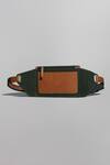 Shop_Swarang Designs_Green Crossover Colorblock Fanny Pack_at_Aza_Fashions