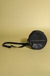 Shop_Swarang Designs_Black Ghoomar Circle Shaped Sling Bag_at_Aza_Fashions
