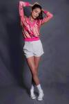 Buy_Seesa_Ivory Crepe Lunar Rock Solid Shorts _at_Aza_Fashions