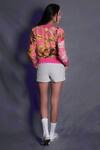 Shop_Seesa_Ivory Crepe Lunar Rock Solid Shorts _at_Aza_Fashions