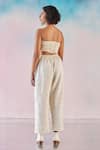 Shop_Ilk_Off White Denim Square Neck Smocked Tube Top_at_Aza_Fashions