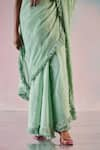 Ilk_Green Embroidered Heart Chanderi Saree  _Online_at_Aza_Fashions