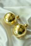Zariin_Gold Plated Ball Embellished Party Starter Stud Earrings_Online_at_Aza_Fashions