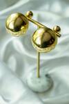 Buy_Zariin_Gold Plated Ball Embellished Party Starter Stud Earrings_Online_at_Aza_Fashions