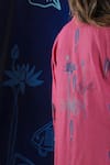 Shop_Ibai_Pink Hand Spun Handwoven With Lotus Embroidered Overlay Jacket _Online_at_Aza_Fashions