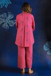 Shop_Ibai_Pink Hand Spun Handwoven With Fish Motif Jamdani Weave Top  _at_Aza_Fashions