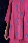 Buy_Ibai_Pink Hand Spun Handwoven With Fish Motif Jamdani Weave Top  _Online_at_Aza_Fashions