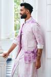 Shop_Philocaly_Purple Silk Abstract Print Bundi _Online_at_Aza_Fashions