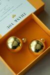 Shop_Zariin_Gold Plated Ball Embellished Party Starter Stud Earrings_at_Aza_Fashions
