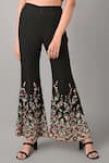 Shop_Kavita D_Black Silk Georgette Embroidered Bead Floral Trouser _Online_at_Aza_Fashions